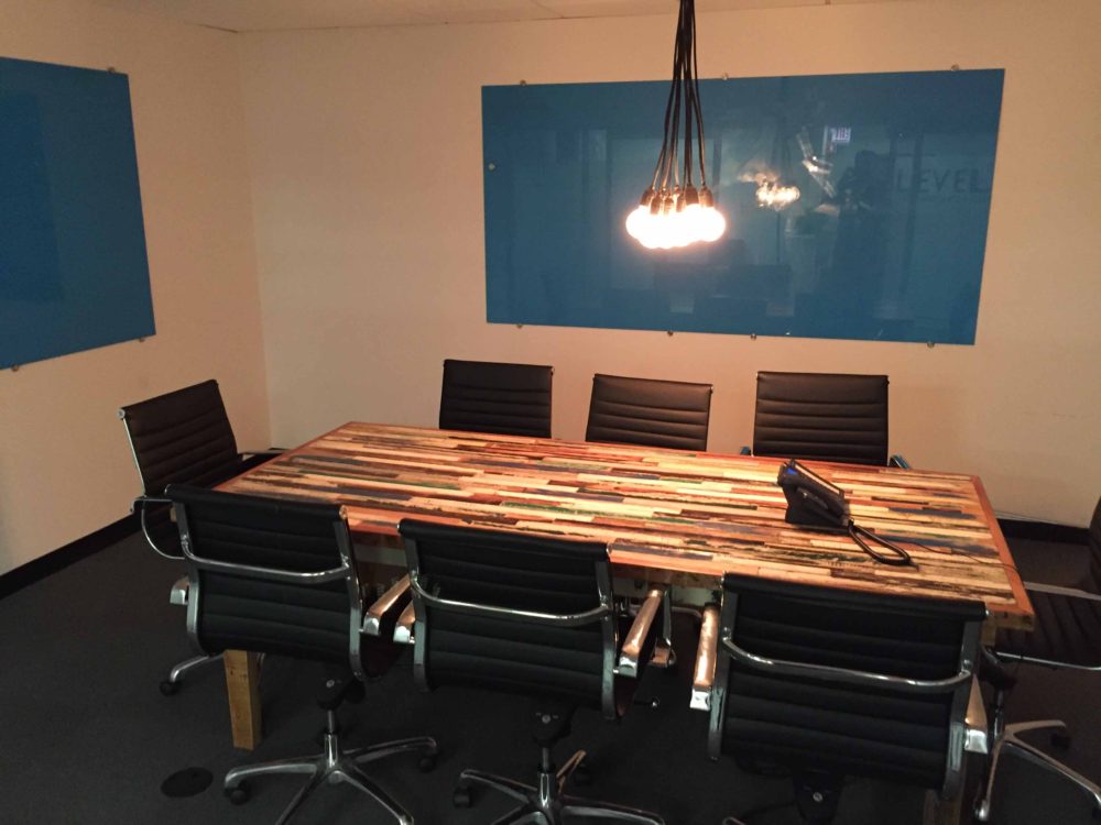 Conference room offered by Lake Cook Reporting for depositions and more.
