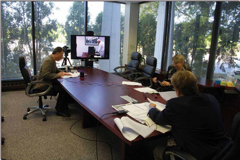Example court reporters and video conference deposition at Lake Cook Reporting in Bannockburn, IL.