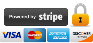 Credit card payments processed by Stripe